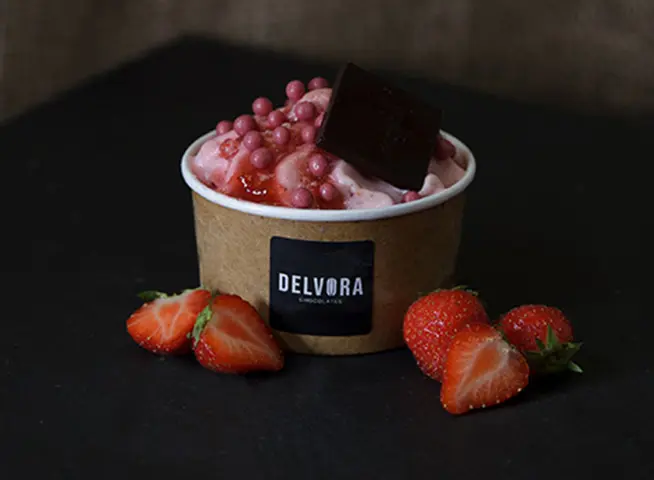 * Gelato ijs - aardbeien