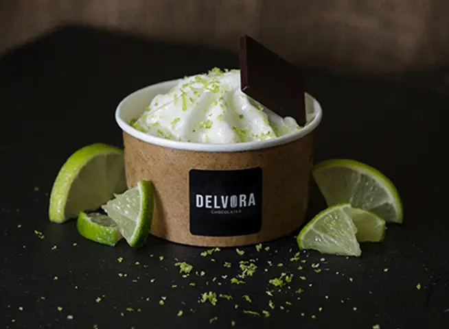 * Gelato ijs - limoensorbet