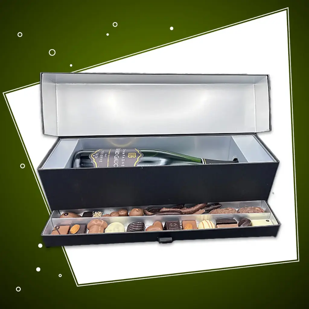 * Luxe bubbeldoos met pralines